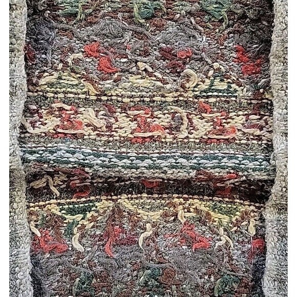 Express Tricot Chunky Knit Sweater Size Med Fair Isle Wool Angora Acrylic Silk - Picture 7 of 15